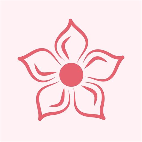 Diseño de icono de flor rosa Vector Premium