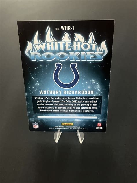 Donruss Football White Hot Rookies Whr Anthony Richardson Rc Ebay