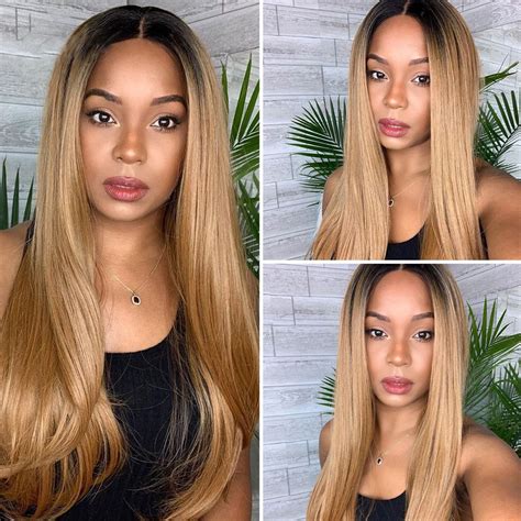 1b 27 Ombre Body Wave Lace Front Human Hair Wigs 13×6 Pre Plucked Lace