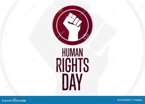 Human Rights Day December Holiday Concept Stock Vector