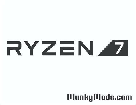 Amd Ryzen 7 Logo Computer Pc Case Window Applique Vinyl Decal Color Choices Ebay