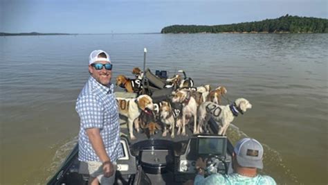 38 dogs were close to drowning on a Mississippi lake. But some fishermen had quite a catch