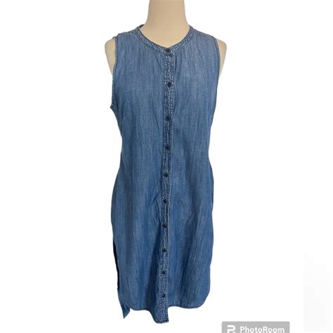 J Crew Dresses J Crew Chambray Denim Shirt Dress Sleeveless