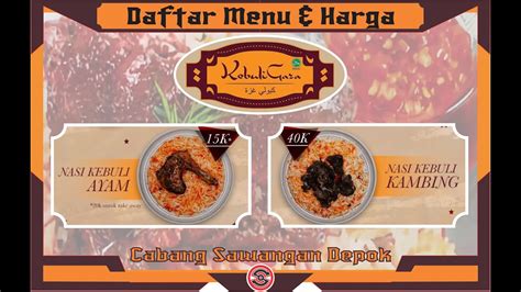 Daftar Menu Dan Harga Kebuli Gaza Cabang Sawangan Depok MURAH BGT