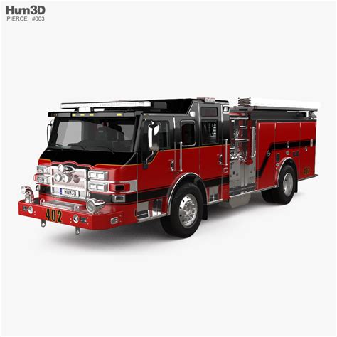 Pierce Vienna Pumper Fire Truck E402 with HQ interior 2017 3D model ...