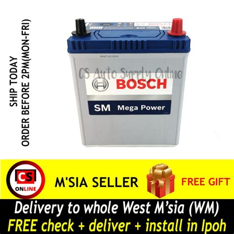 BOSCH NS40ZL Car Battery MF NS40 40B19L For Perodua Myvi Viva Alza Axia