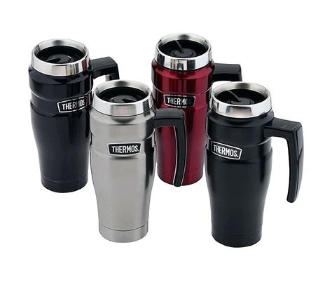 Kubek termiczny Thermos Travel King 470 ml z rączką granatowy