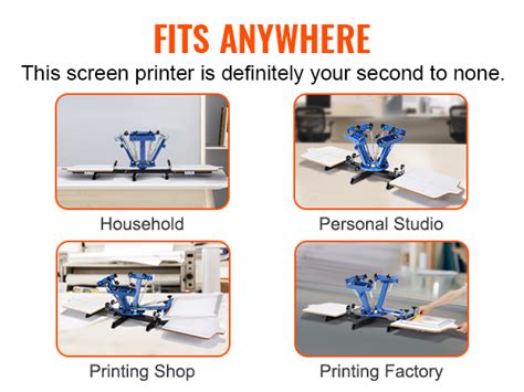 VEVOR Máquina de serigrafía 4 colores 2 estaciones Prensa de