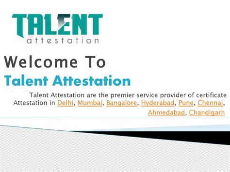 Get Your Certificate Attested In India By Talent Attestation Issuu