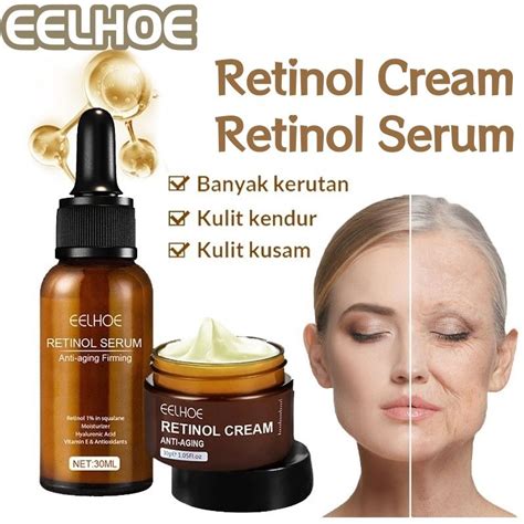 Jual Eelhoe Retinol Cream Retinol Serum Set Anti Aging Krim