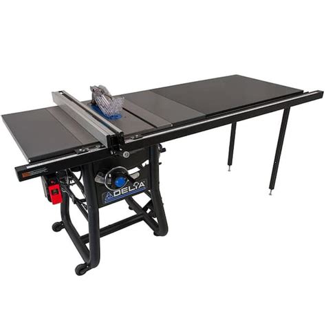 Delta 15 Amp 10 In Table Saw With 52 In Rip And Cast Iron Extension