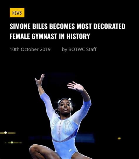 Simone Biles Becomes Most Decorated Female Gymnast In History Because