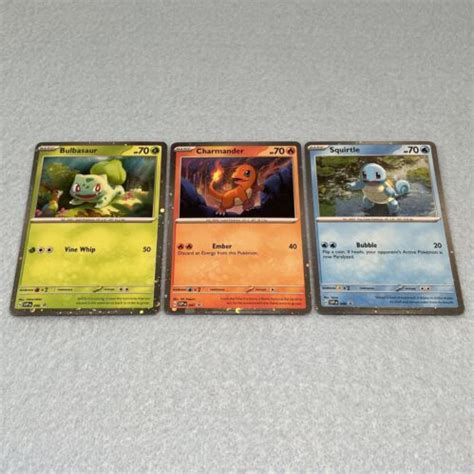 Pokemon Charmander Squirtle Bulbasaur Card Holo Poster Promo