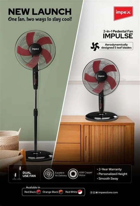 Impex In Impulse Pedestal Fan At Rs Pedestal Fan In