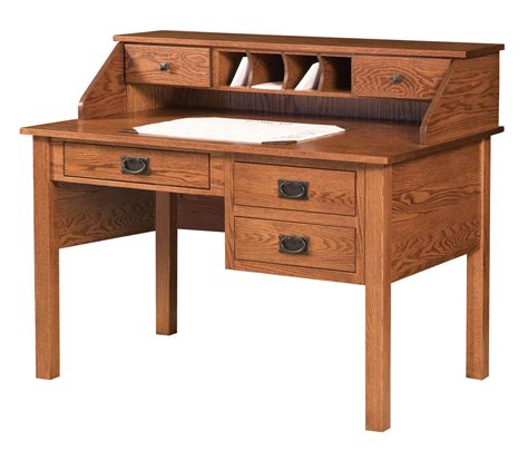 Mission Desk With Paymaster Hutch Kvadro Furniture