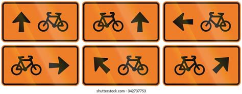 Collection New Zealand Road Signs Temporary Stock Illustration ...