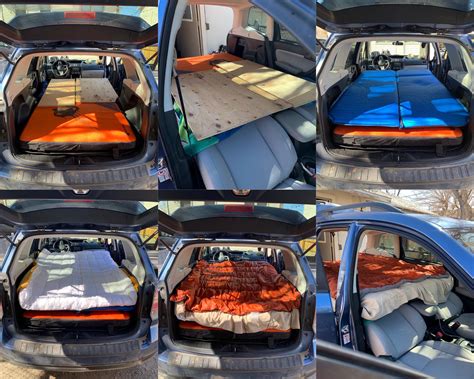 On the fly DIY car camping setup for two : r/SubaruForester