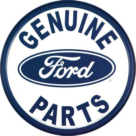 Ford Genuine Parts Metal Tin Sign - Kidscollections