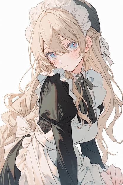 Premium Ai Image Anime Maid Girl