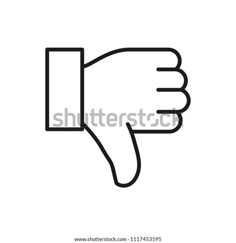 Finger Down Vector Icon Stock Vector Royalty Free 1117453595