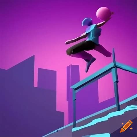 Concept Art Of A Mobile Game With Parkour Elements