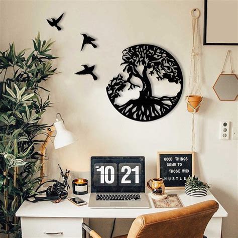 Levensboom Metaal Cm Tree Of Life Wanddecoratie Wandbord