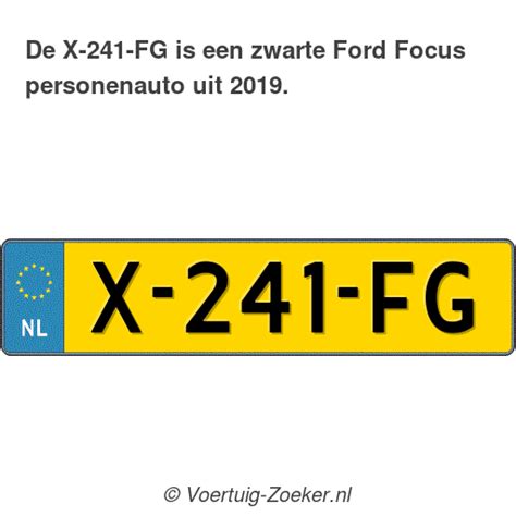 Kenteken X Fg Ford Focus Auto X Fg Voertuig Zoeker Nl