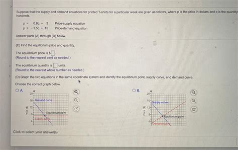 Solved Suppose That The Supply And Demand Equations For Chegg