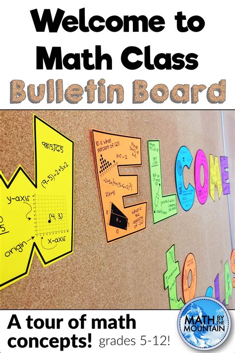 Bulletin Board Welcome To Math Class Middle School Math Classroom