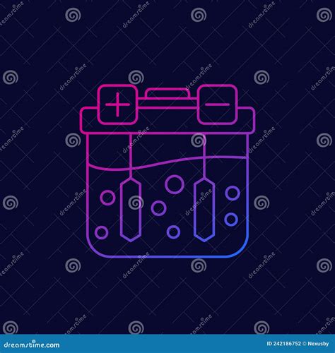 Electrolysis Icon Thin Linear Electrolysis Outline Icon Isolated On