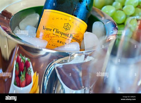 Champagne In Ice Bucket Stock Photo Alamy