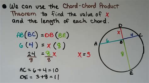 Geometry 126a Chord Chord Product Theorem Youtube