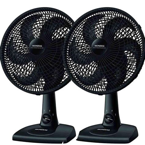 Kit Un Ventilador V De Mesa Mondial Cm Pas Preto Escorrega O Pre O