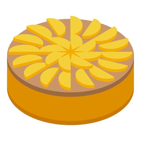 Premium Vector Big Holiday Pie Icon Isometric Vector Cake Caramel