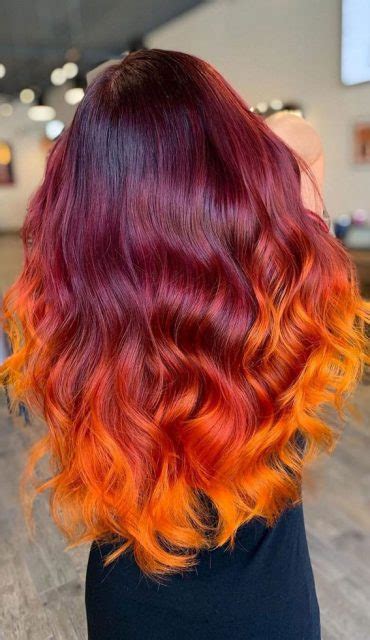 Creative Hair Colour Ideas To Inspire You Fiery Sunset Perfection