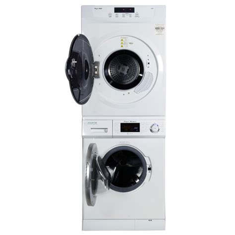 Equator 24 In Stackable Front Load Washer And Dryer Set With 1 6 Cu Ft Washer With 12 Wash