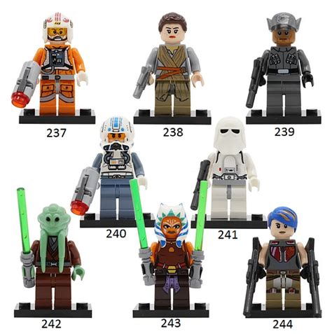 Фигурки Star Wars звездные войны Рей Люк Скайуокер Асока Тано Кит Фисто ...