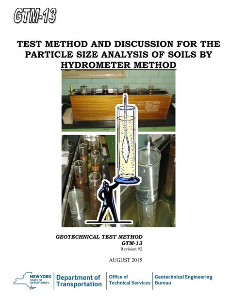 Test Method And Discussion For The Particle Size Analysis Of Soils By