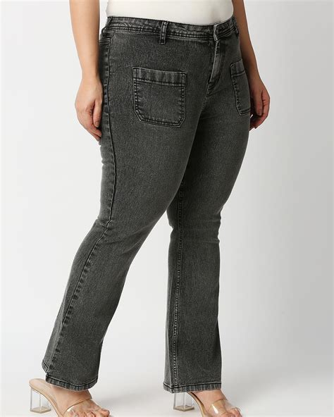 Buy Women S Grey Bootcut High Rise Jeans For Women Grey Online At Bewakoof