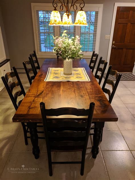 Farmhouse Table Chairs Kitchen Junefournier