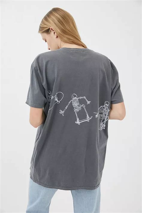 Project Social T Skateboard Skeletons Tee Urban Outfitters