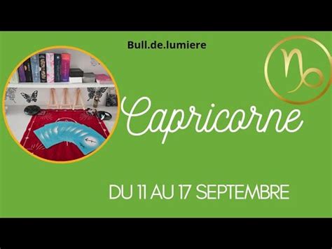 Capricorne Guidance Du Au Septembre Youtube