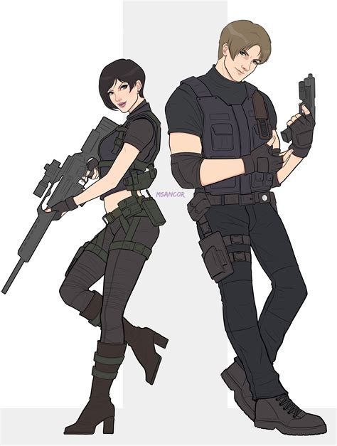 Ada And Leon Fanart By Me Rresidentevil