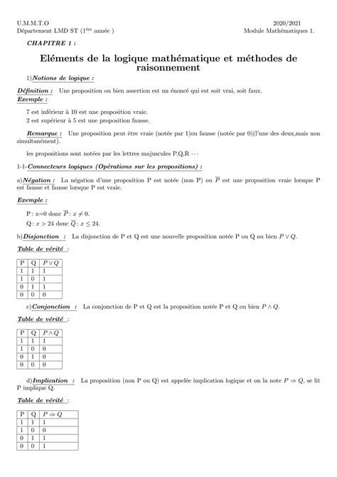 Solution Chapitre Logique Et Raisonnement Studypool