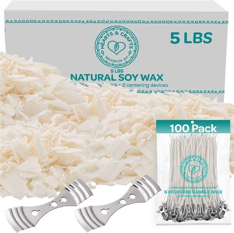 Hearts And Crafts Ice Candle Wax And Wicks For Diy Candle Making All Natural 10lb