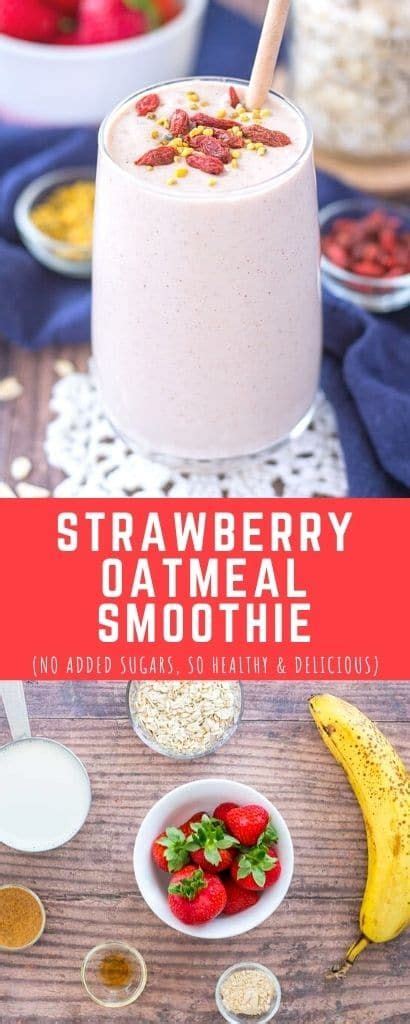 Strawberry Oatmeal Smoothie Natalie S Health