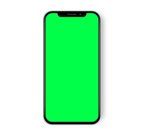 Green Screen Notch Display Smartphone Clip Art Illustration Technology ...