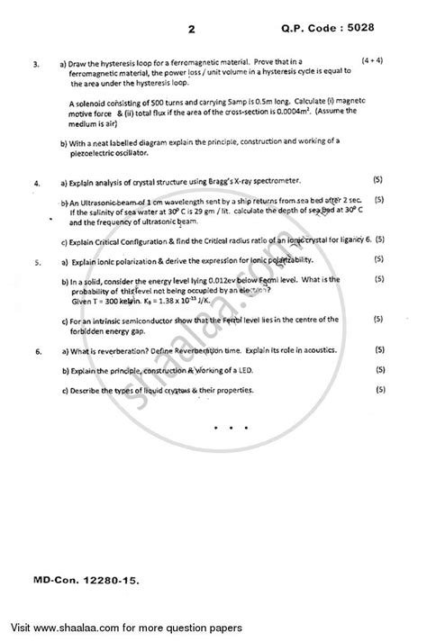 Applied Physics 1 2015 2016 BE Civil Engineering Semester 1 FE First