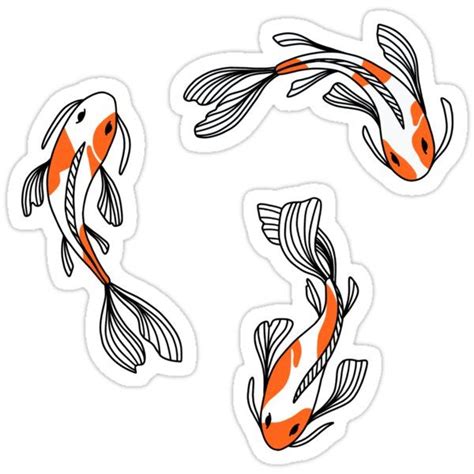 Koi Fish Sticker Pack Sticker For Sale By Ashleysteinerr