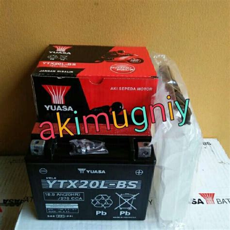 Promo Aki Ytx L Bs Yuasa Mf Agm Moge Harley Davidson V Ah Cca A